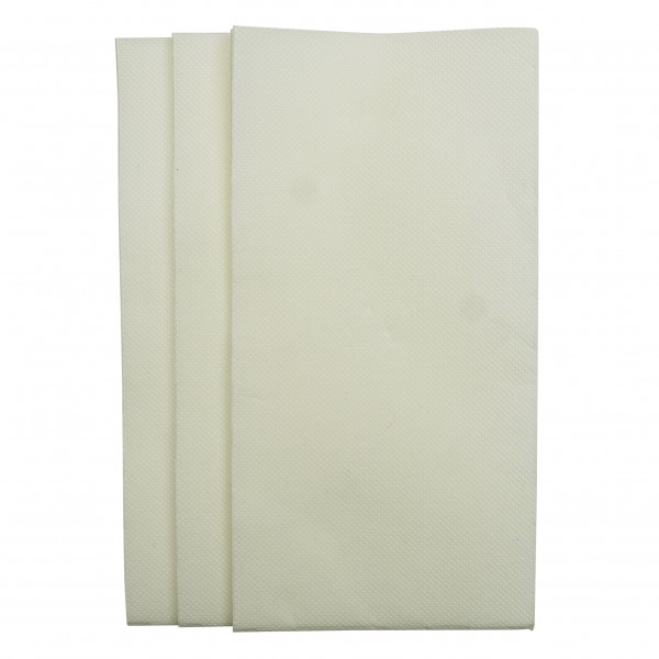 White 2Ply Quilted Book Fold Dinner Napkins