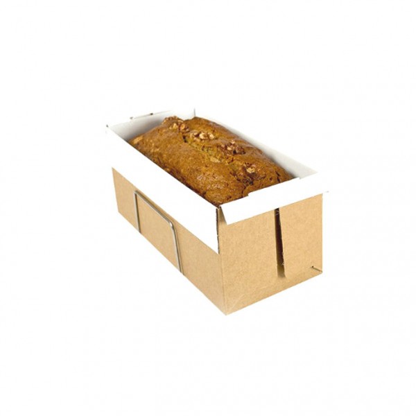 White Non-stick Cardboard Long Loaf Trays