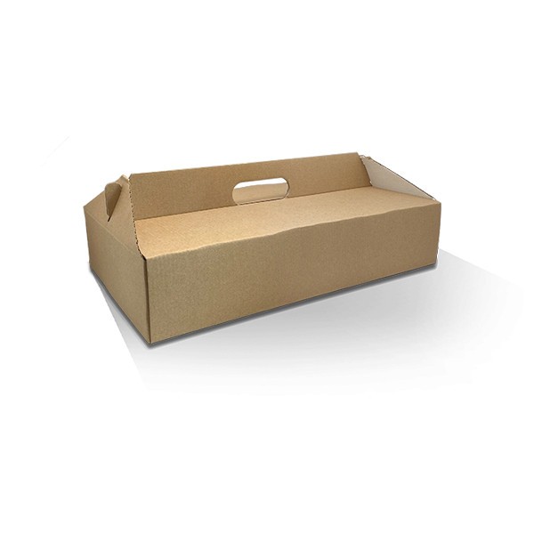 Kraft/ White Reversable Cardboard Carry Boxes