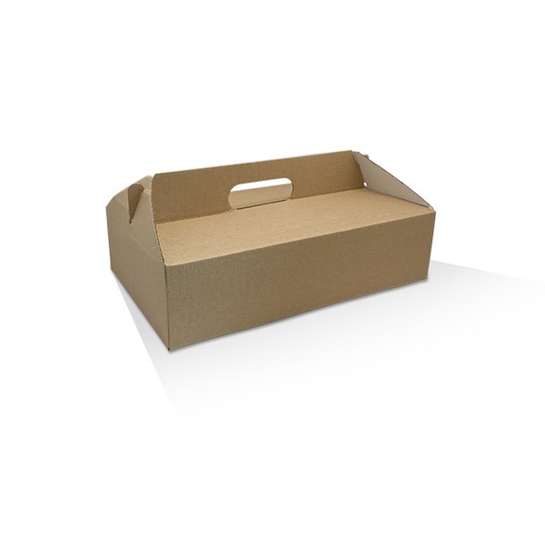 Kraft/ White Reversable Cardboard Carry Boxes