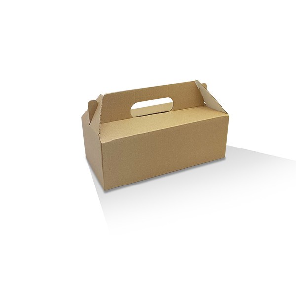 Kraft/ White Reversable Cardboard Carry Boxes