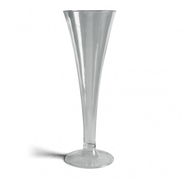 Clear Re-usable Plastic Champagne Flutes