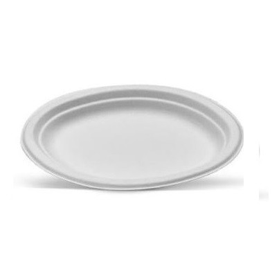 White Fibre Oval Plate