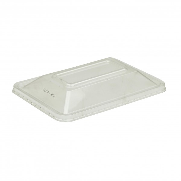 Clear Plastic Non-Microwavable Rectangular Dome Lid