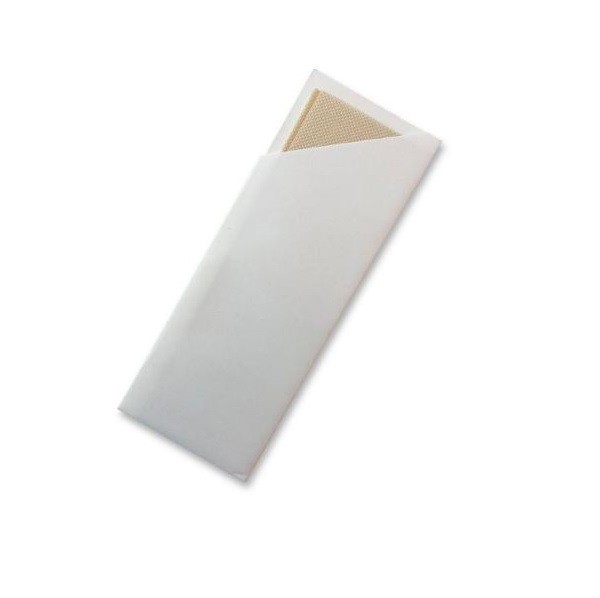 White Cutlery Sleeve Brown 2ply Napkin 
