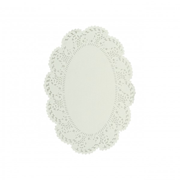 White Paper Lace Oval Doilies