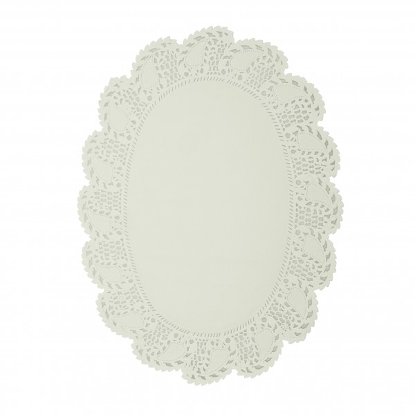 White Paper Lace Oval Doilies