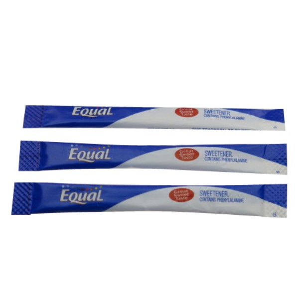 Blue and White Equal sweetner Sachet