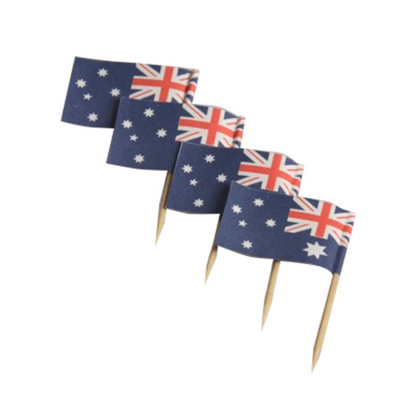 Australian Flag Wood and Paper Toothpicks