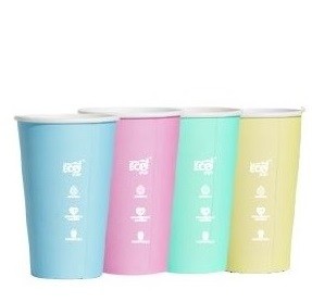 PastelL Mix Truly Eco Compostable Coffee Cups