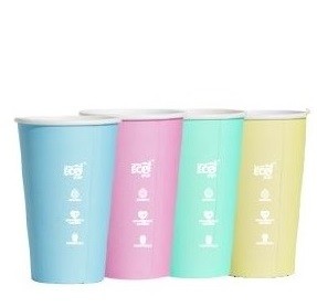 Pastel Mix Truly Eco Compostable Coffee Cups