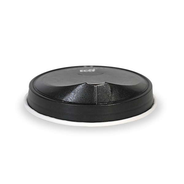 Black Paper Truly Eco Lid for 12oz & 16oz Coffee Cups
