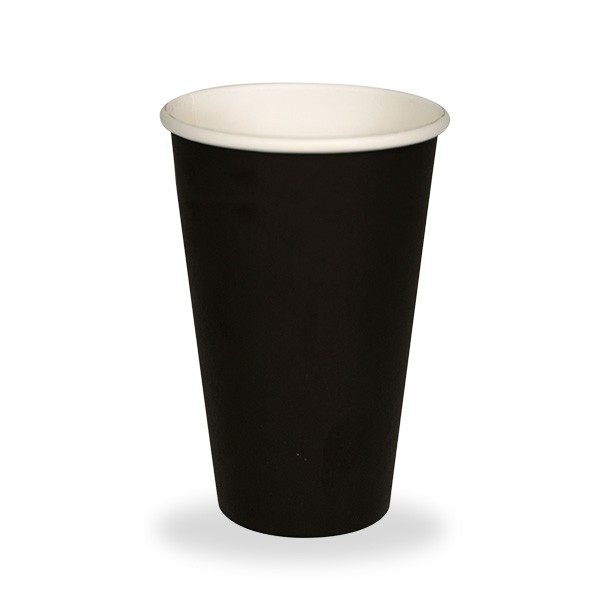 Black Paper Single Wall Coffee Cups