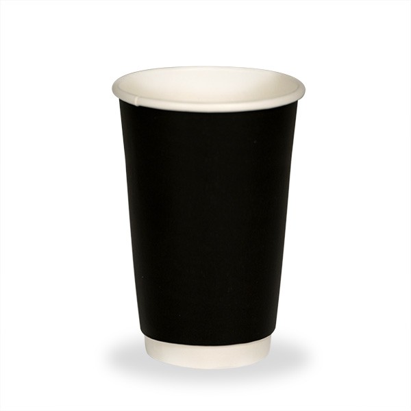Black Double Wall Paper Coffee Cups