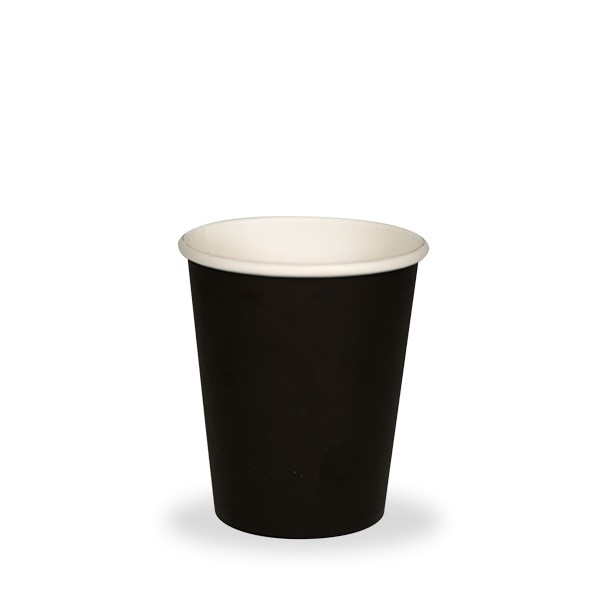 Black Paper Single Wall Coffee Cups