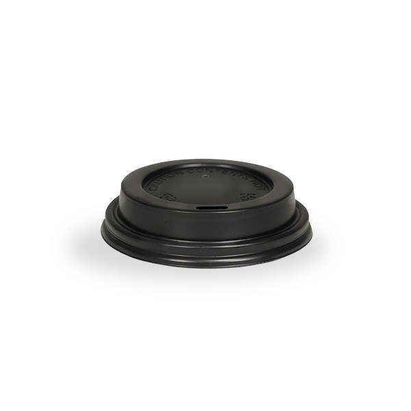 Black Plastic Lid for 6oz & 8oz Coffee Cups