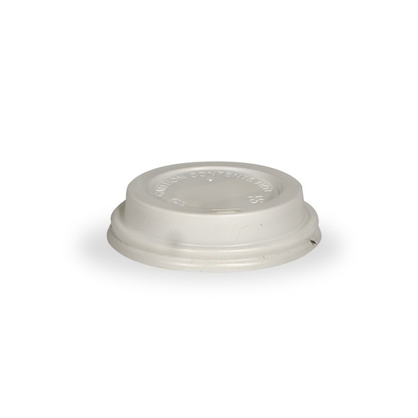 White Plastic Lid for 6oz & 8oz Coffee Cups