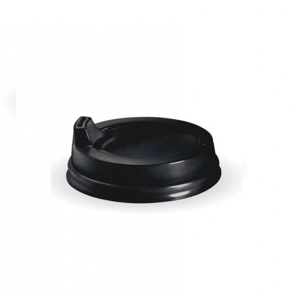 Black Plastic Sipper Lid for 6oz & 8oz Coffee Cups