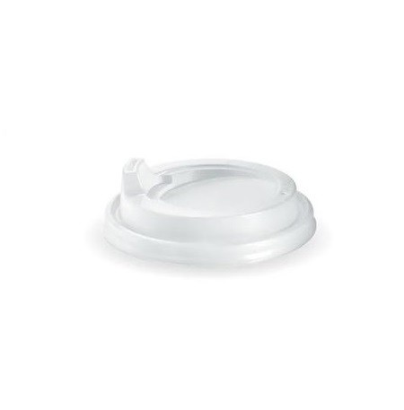 White Plastic Sipper Lid for 6oz & 8oz Coffee Cups