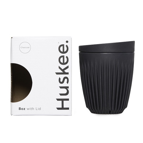Charcoal Coffee Husk Polymer Huskee Cup & Lid