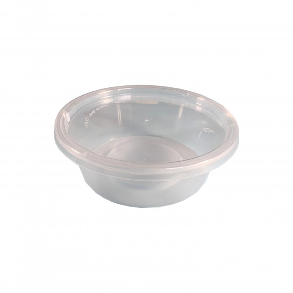 Round Plastic Container & Lid