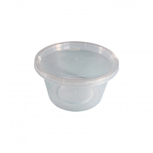 Round Plastic Container & Lid