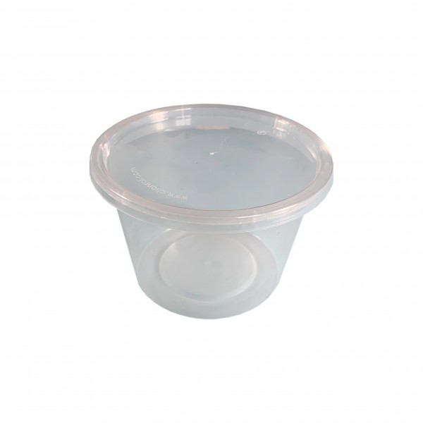 Round Plastic Container & Lid