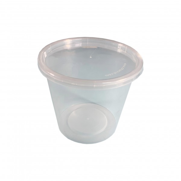 Round Plastic Container & Lid