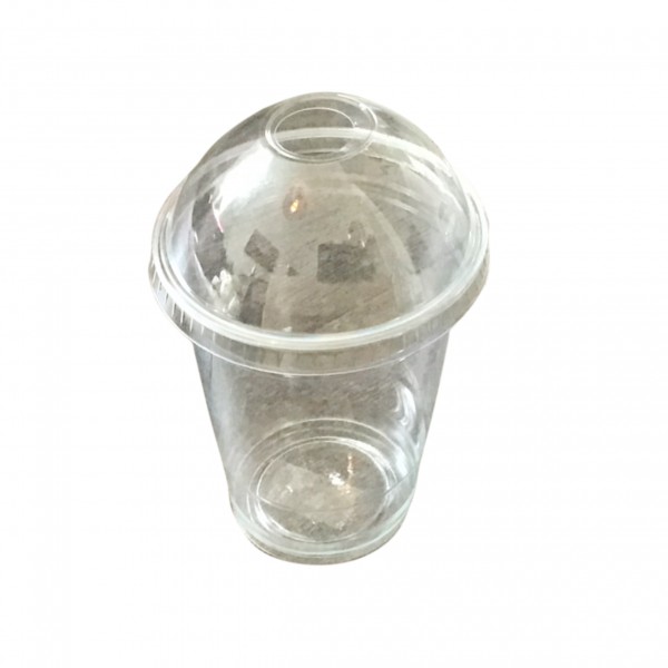 Clear Plastic Cups & Matching Domed Lids