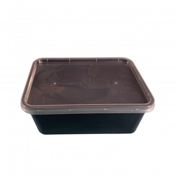 Black Plastic Container & Lid