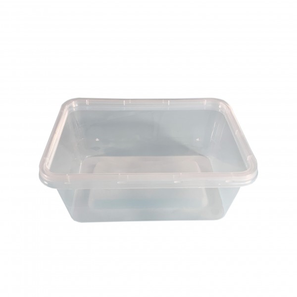 Oblong Plastic Container & Lid