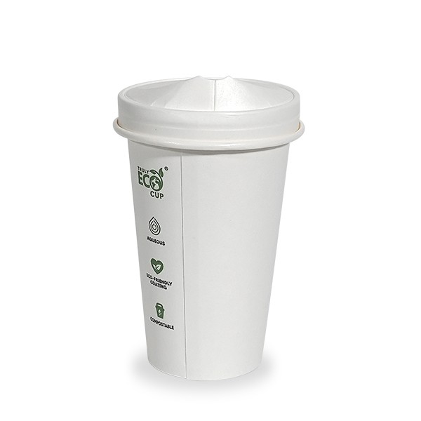 White Paper Coffee Cups & Lids