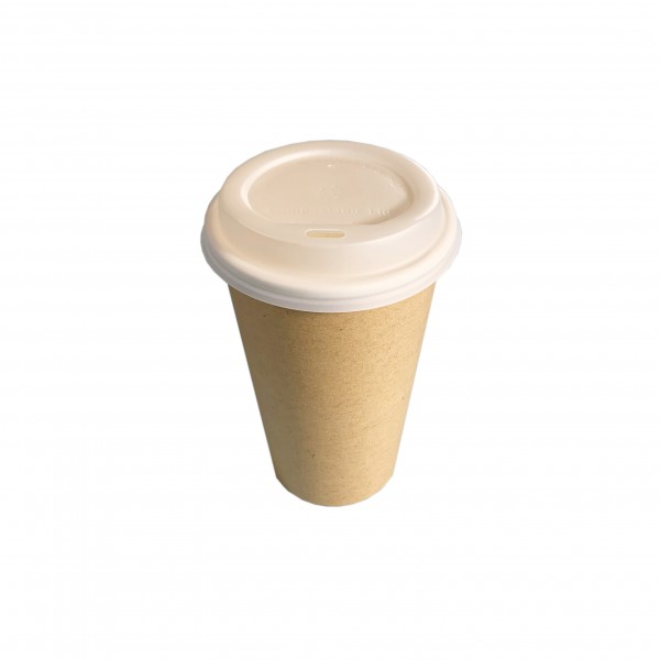 Kraft Compostable Coffee Cups & Lids