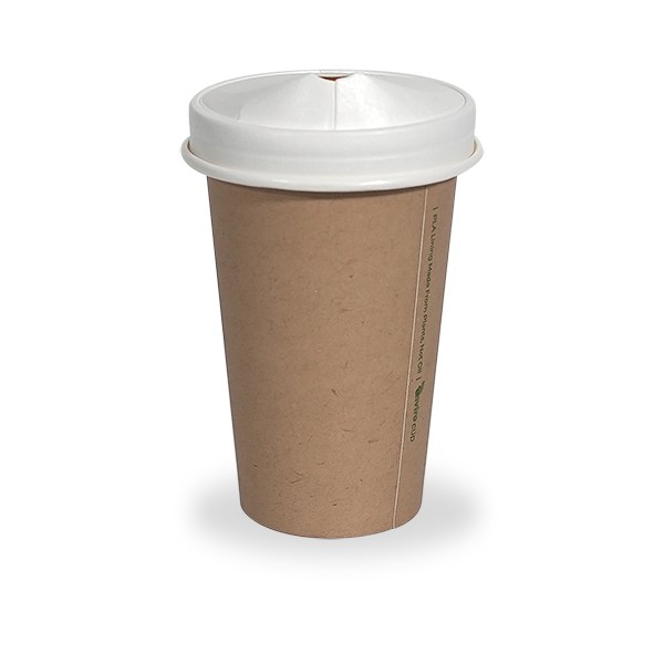 Kraft Compostable Coffee Cups & Lids