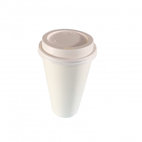 White Paper Coffee Cups & Lids