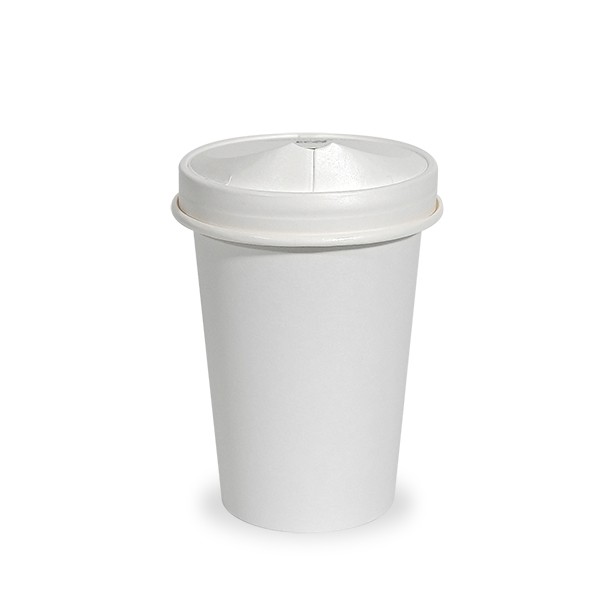 White Compostable Coffee Cups & Lids
