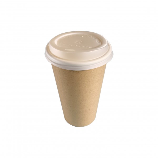 Kraft Compostable Cups &  Lids