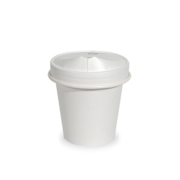 White Paper Coffee Cups & Lids
