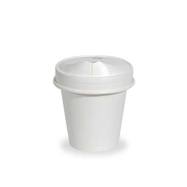 White Paper Coffee Cups & Lids