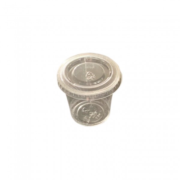 Clear Plastic Portion Cups &  Lids