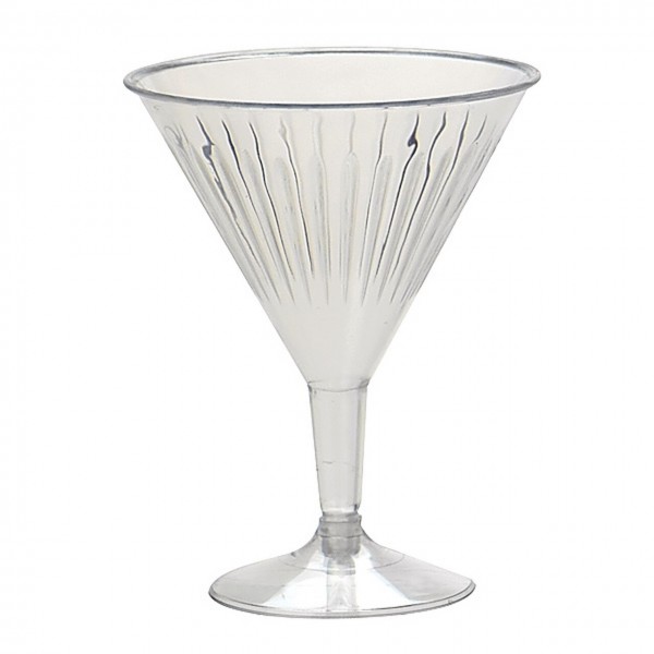 Clear Re-usable Plastic Cocktail Glasses