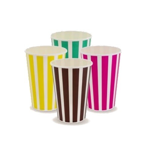 Pattern Waxed Paper Milkshake Cups