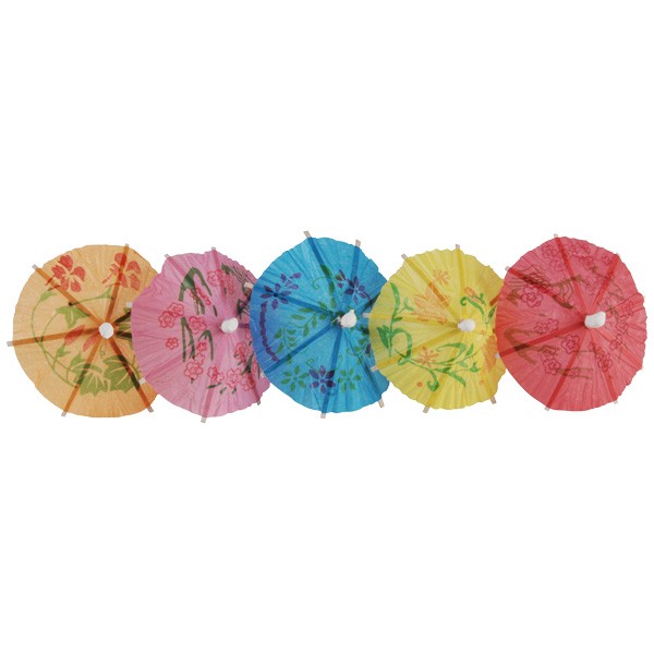 Mixed Colour Paper Parasol