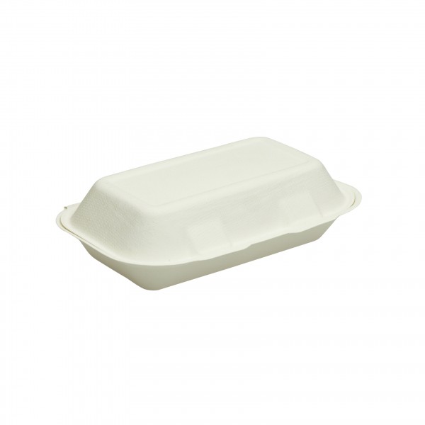 White Biodegradable Sugarcane Snack Boxes