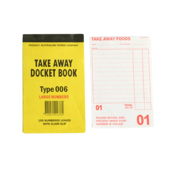   Takeaway Docket Book