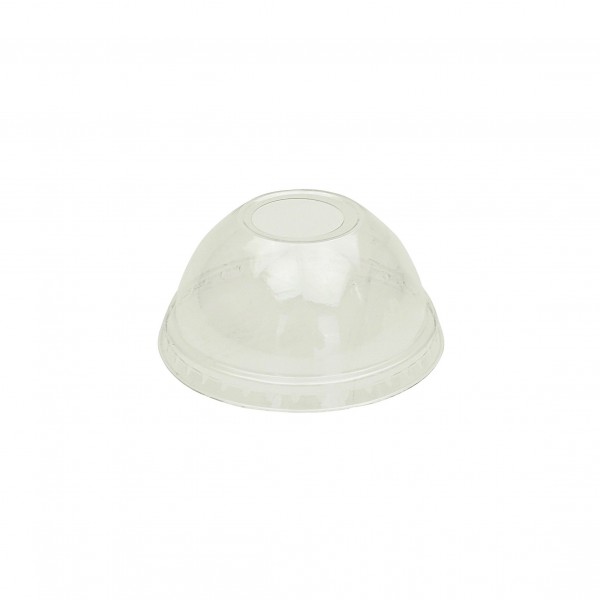 Clear PET Plastic Dome lid with hole for:  SD5, SD8