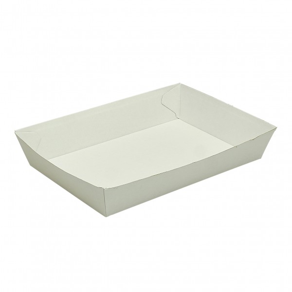 White Corrugated Cardboard Open Trays