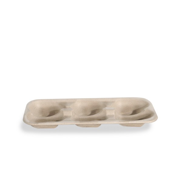 Kraft Biodegradable Cardboard 6 Compartment Oyster Tray