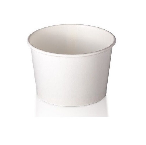 White PLA plastic coated Paper Soup/Ice Cream Bowls