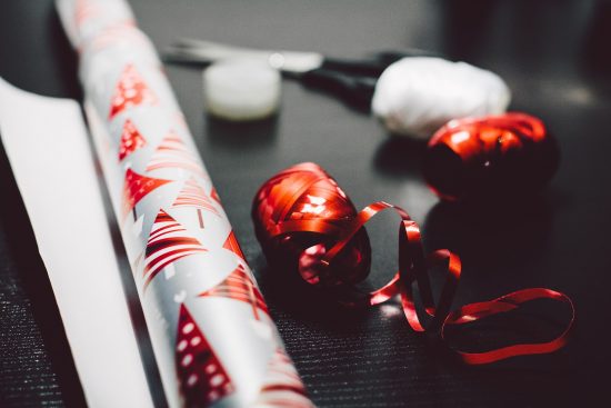 Christmas wrap and ribbon